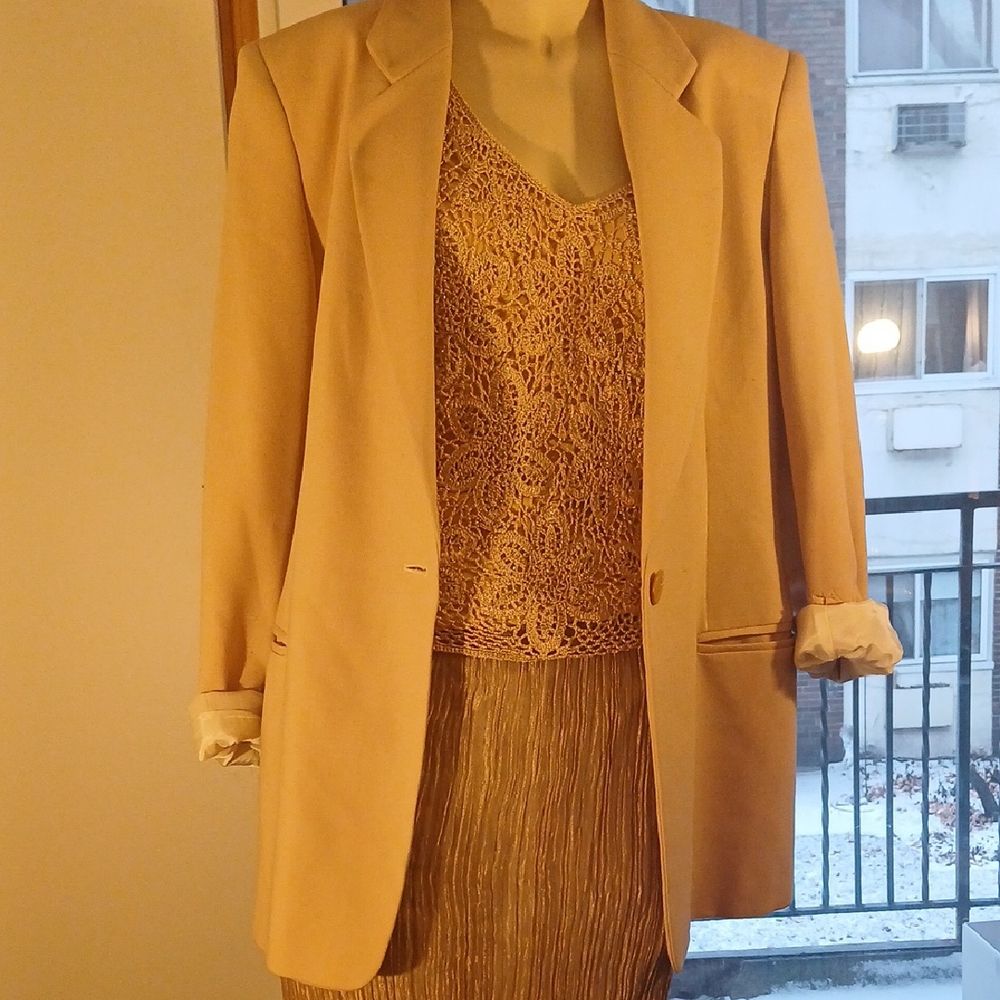 Women's Beige Wool Blazer